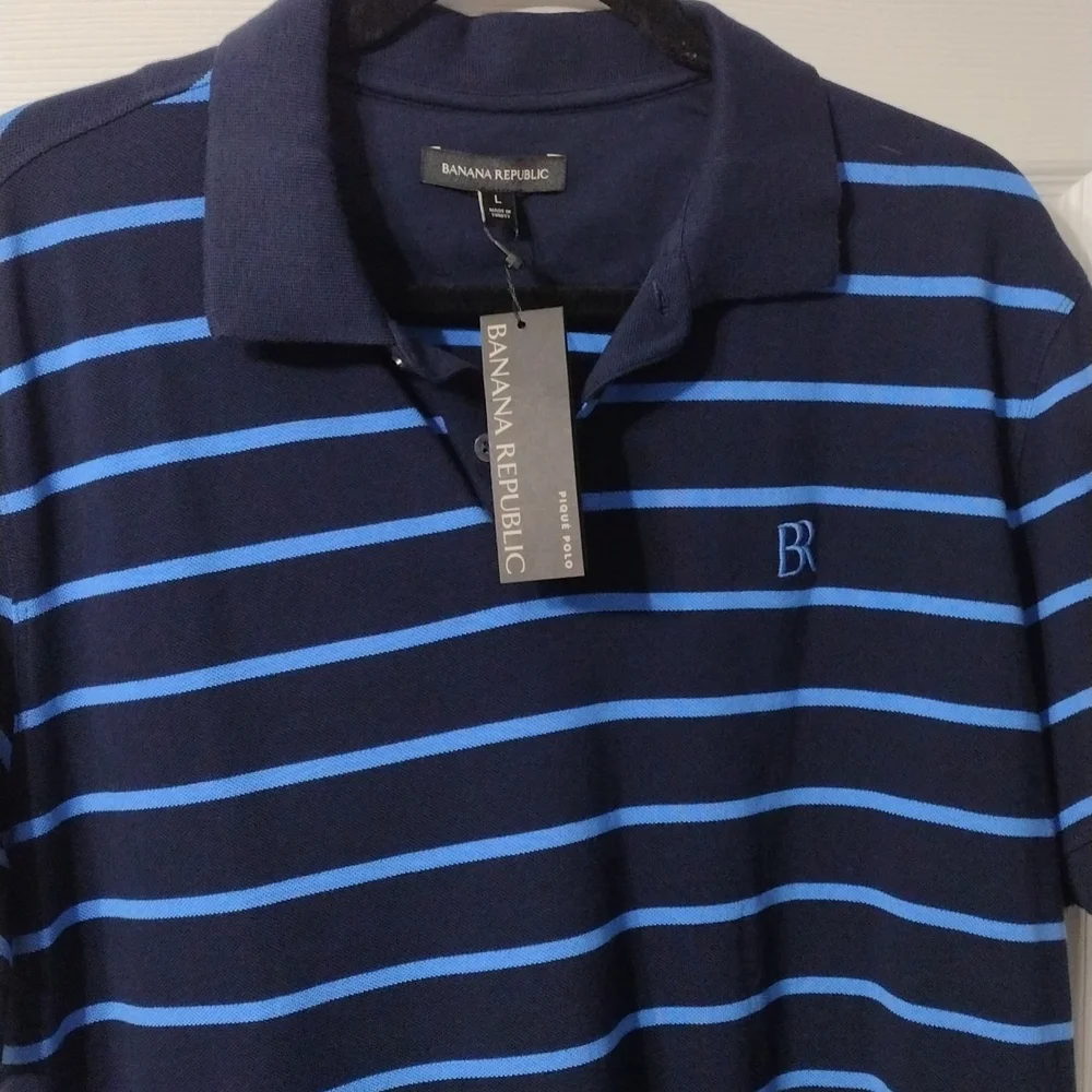 Banana Republic Organic Cotton Striped Polo
